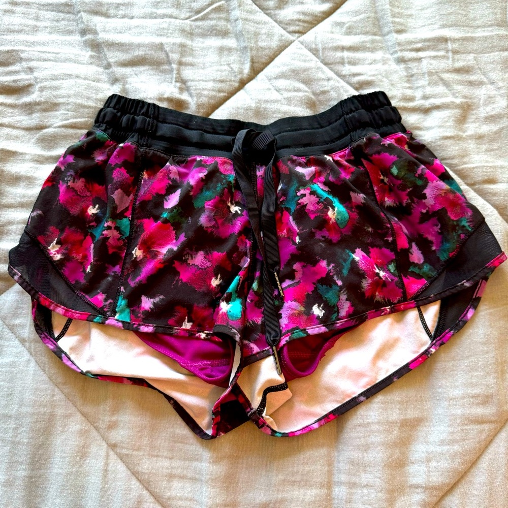 Lululemon hotty hot shorts floral